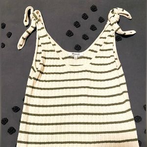Madewell Striped Tie Strap Knit Tank Top
